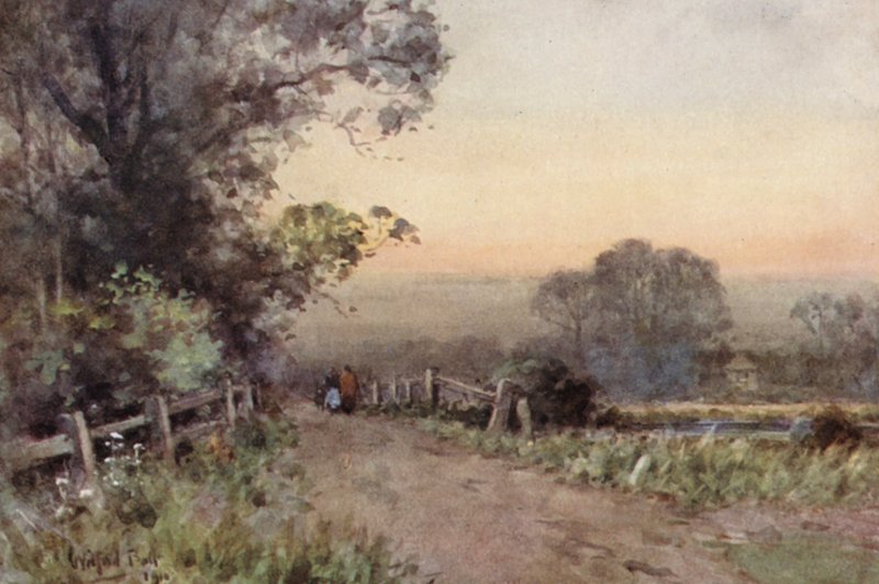 Quando la sera è tranquilla (litografia a colori) da Wilfrid Williams Ball