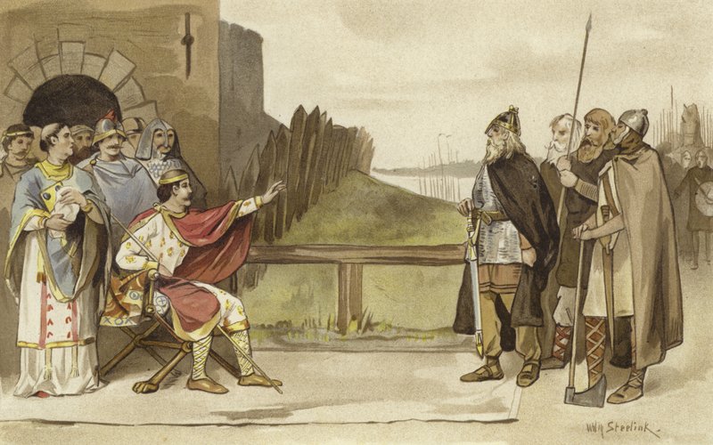 Incontro di Carlo il Calvo e Roruk il Normanno, Nimega, 870 da Willem II Steelink
