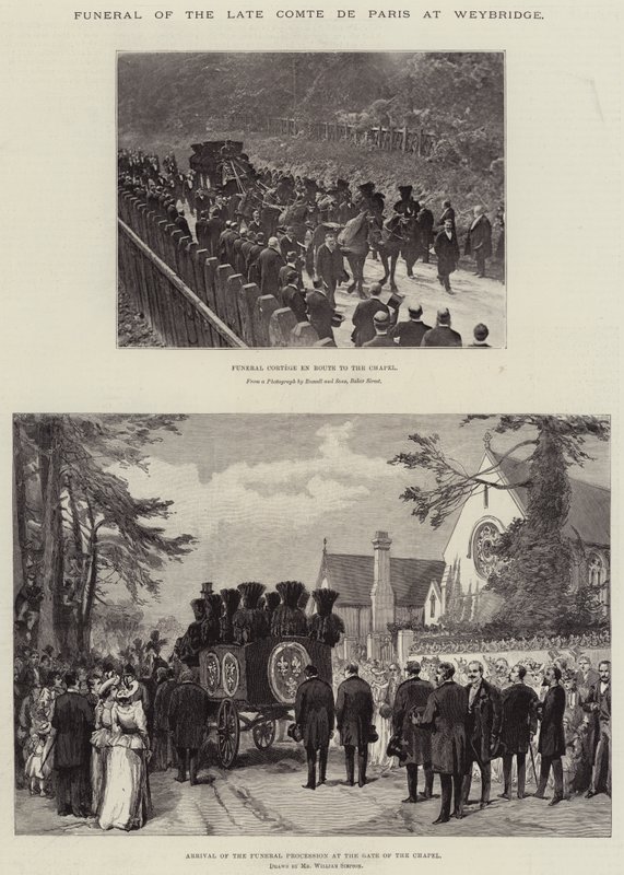 Funerale del Conte di Parigi a Weybridge da William Crimea Simpson