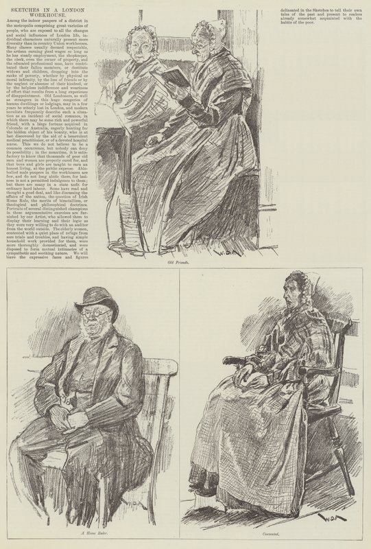 Schizzi in un ospizio di Londra da William Douglas Almond
