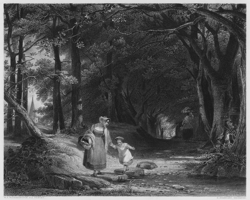 Le Pietre di Guado, dal quadro nella Galleria Vernon da William Frederick Witherington