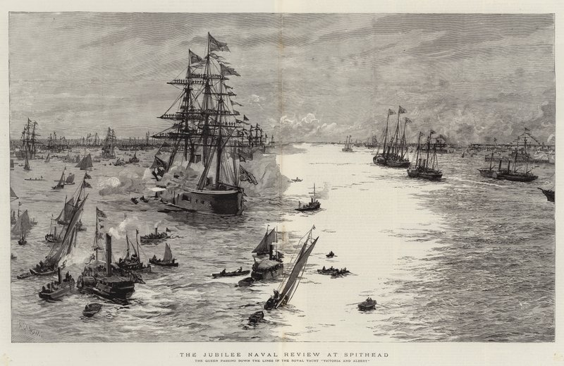 La rassegna navale del Giubileo a Spithead da William Lionel Wyllie