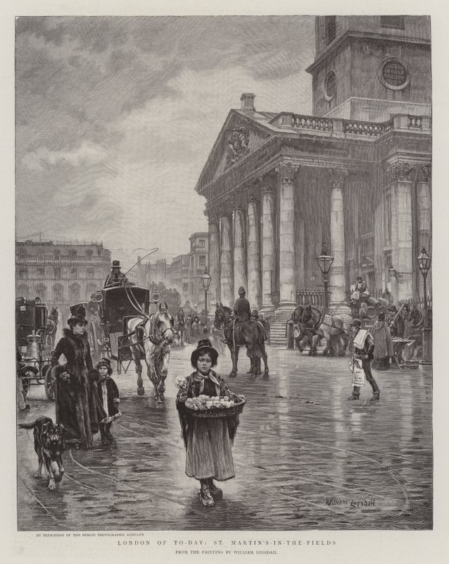 Londra di oggi, St Martin-in-the-Fields da William Logsdail