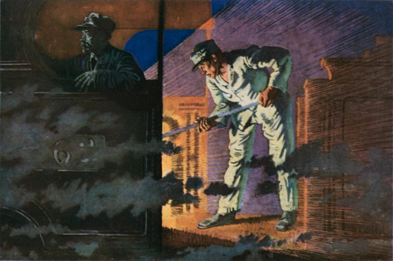 La posta notturna, il macchinista da William Orpen