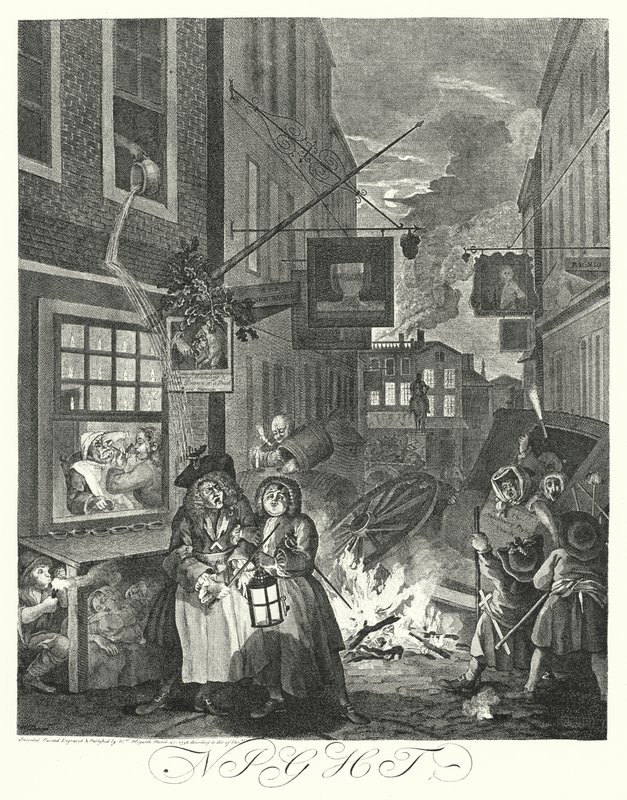 Notte (incisione) da William (after) Hogarth