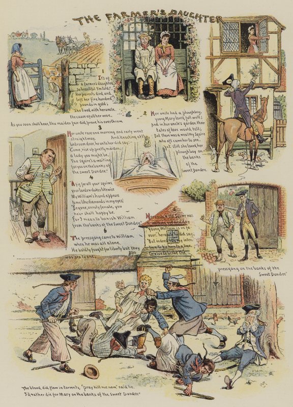 La figlia del contadino (cromolitografia) da William (after) Ralston