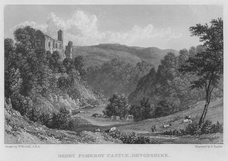 Castello di Berry Pomeroy, Devonshire da William (after) Westall