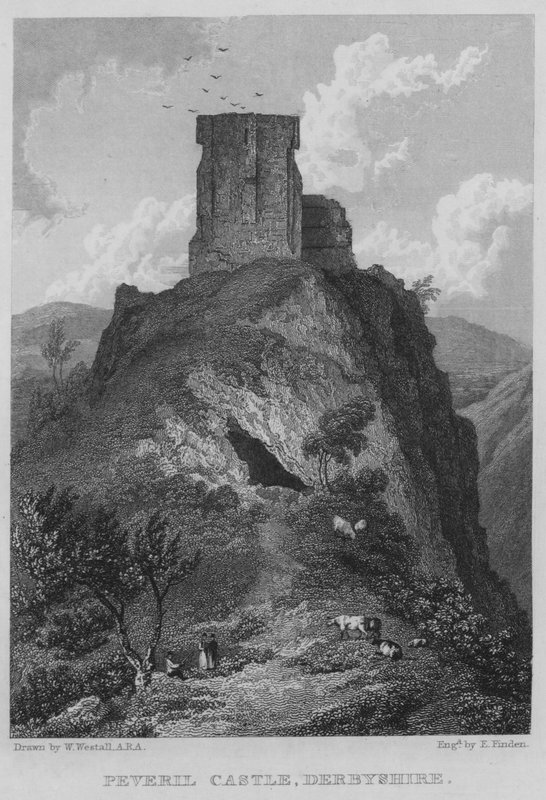 Castello di Peveril, Derbyshire da William (after) Westall