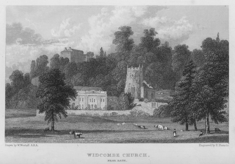 Chiesa di Widcombe, vicino a Bath da William (after) Westall