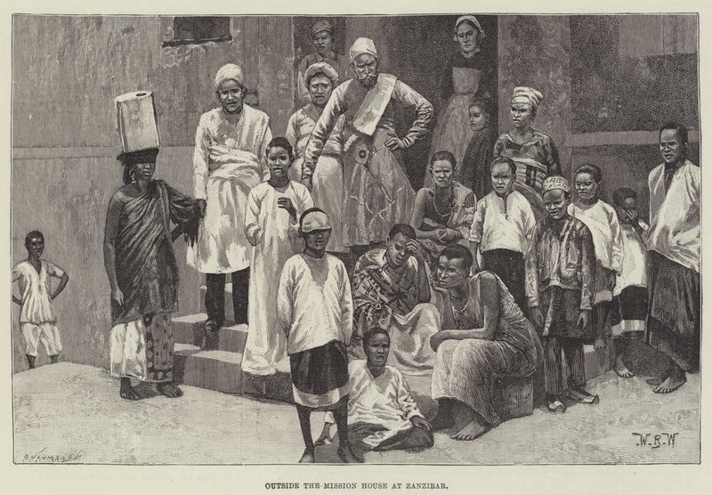 Fuori dalla Casa della Missione a Zanzibar da William Barnes Wollen