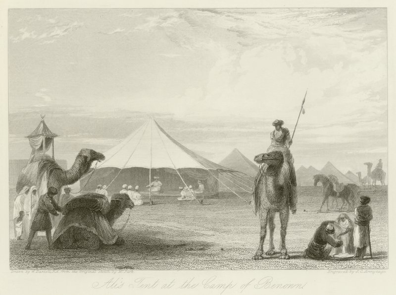 Tenda di Ali al campo di Benonn da William Daniell