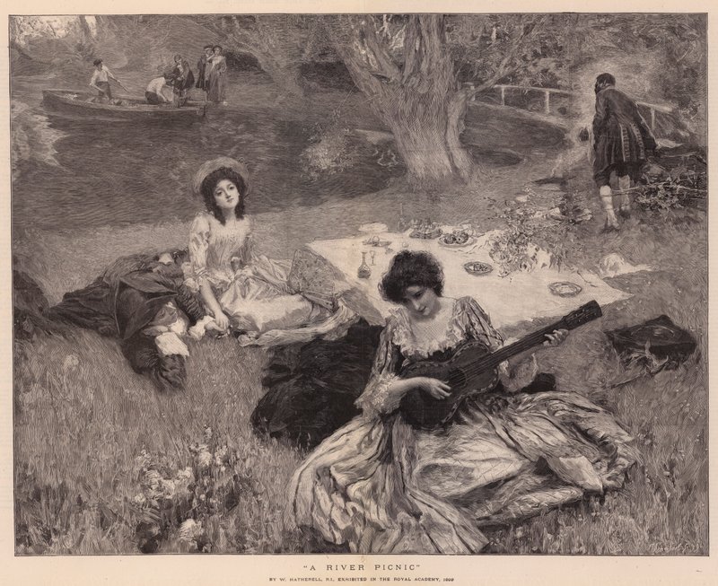 Un picnic sul fiume da William Hatherell