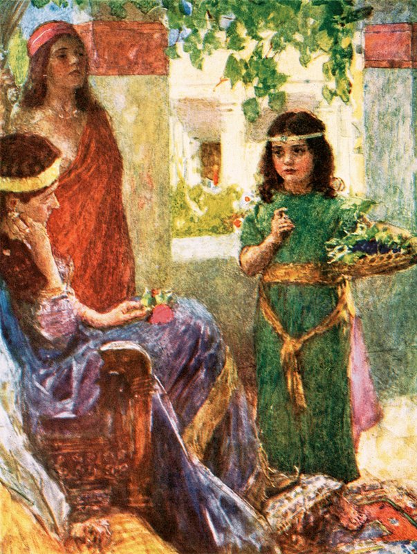 La piccola serva della moglie di Naaman da William Hatherell