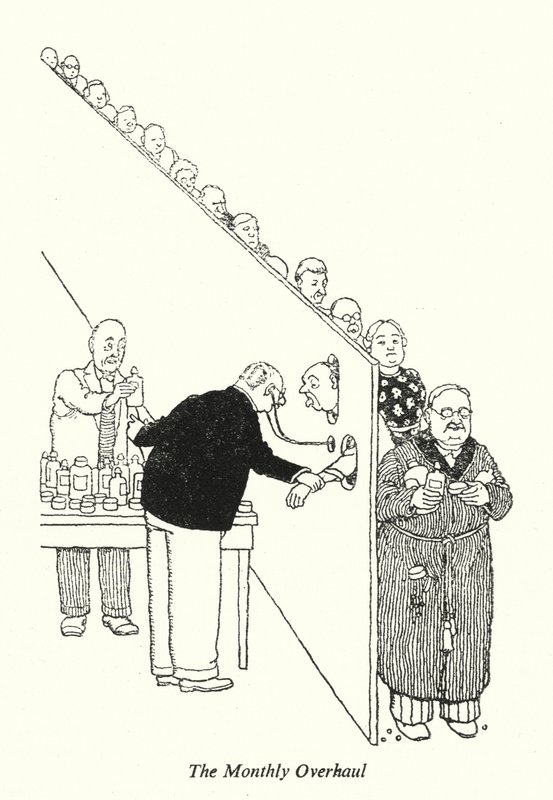 La Revisione Mensile da William Heath Robinson