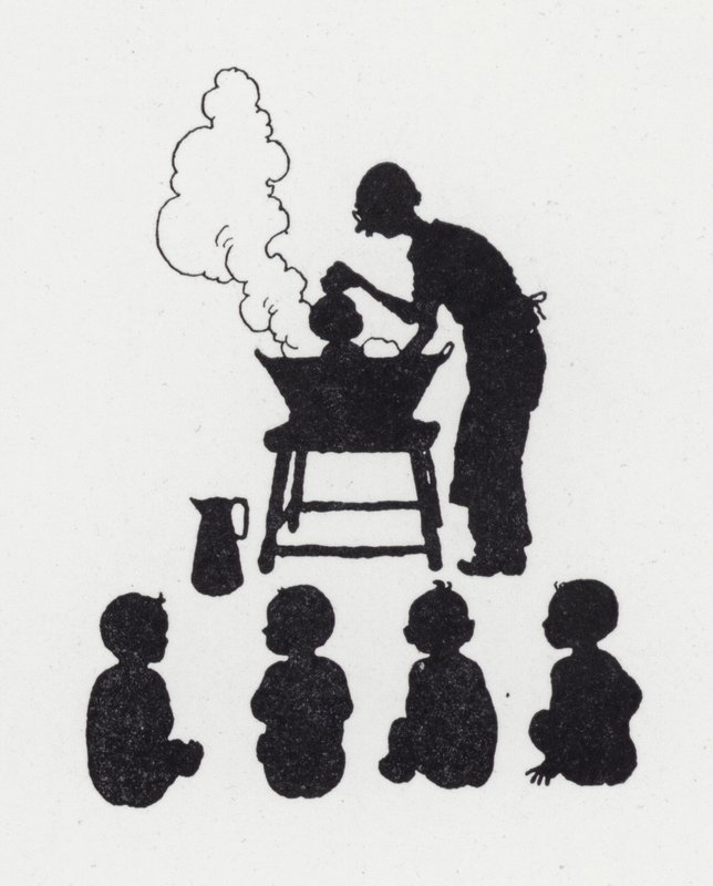 Lavare i bambini da William Heath Robinson