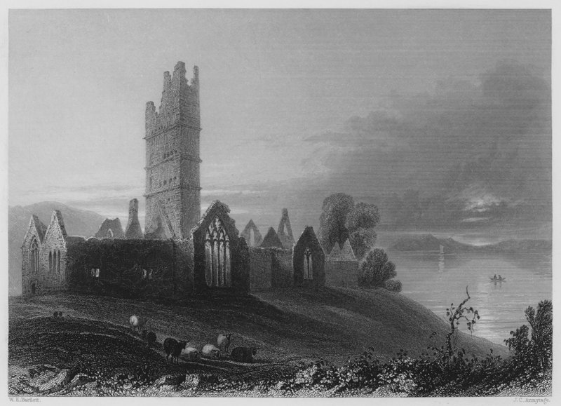 Abbazia di Moyne (incisione) da William Henry (after) Bartlett