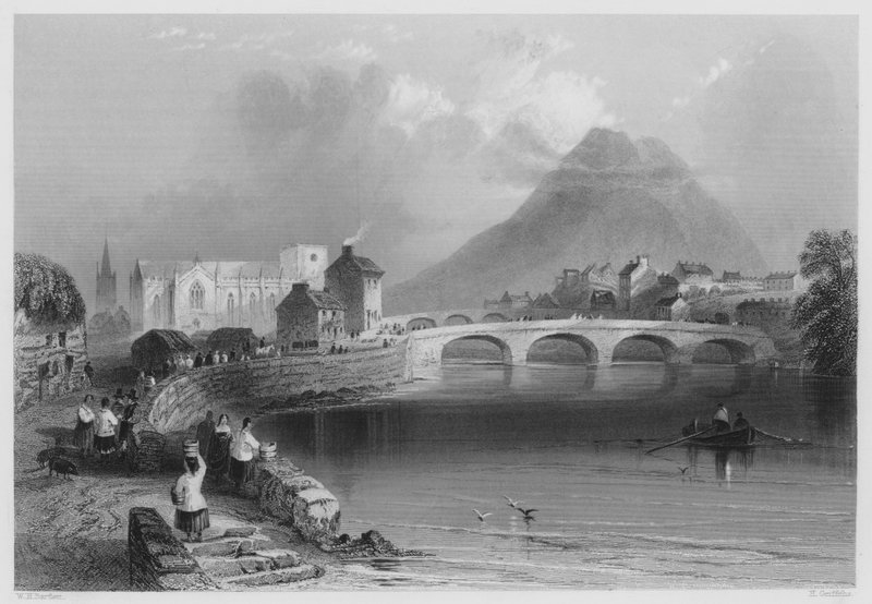 Ballina, Contea di Mayo da William Henry (after) Bartlett