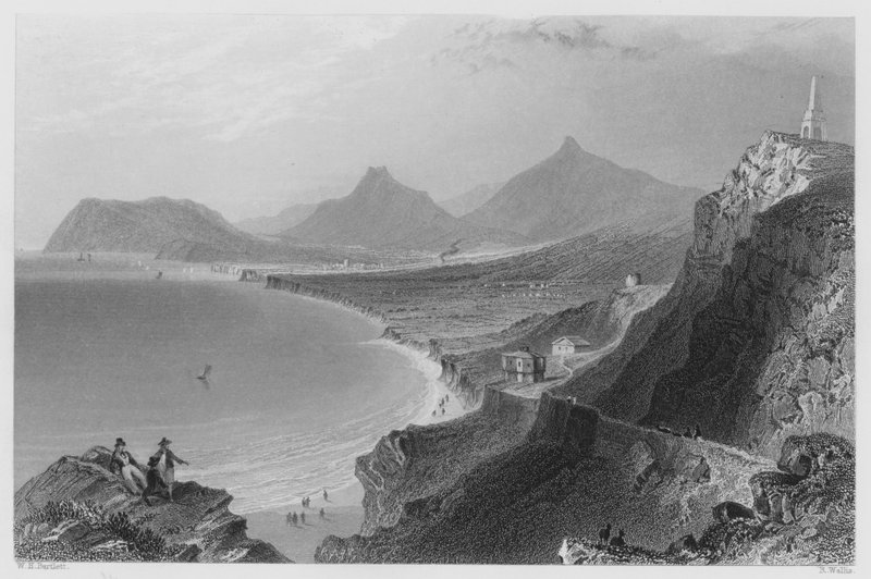 Baia di Killiney, Contea di Dublino da William Henry (after) Bartlett