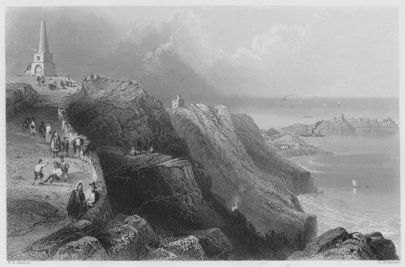 Collina di Killiney, vicino a Dublino da William Henry (after) Bartlett