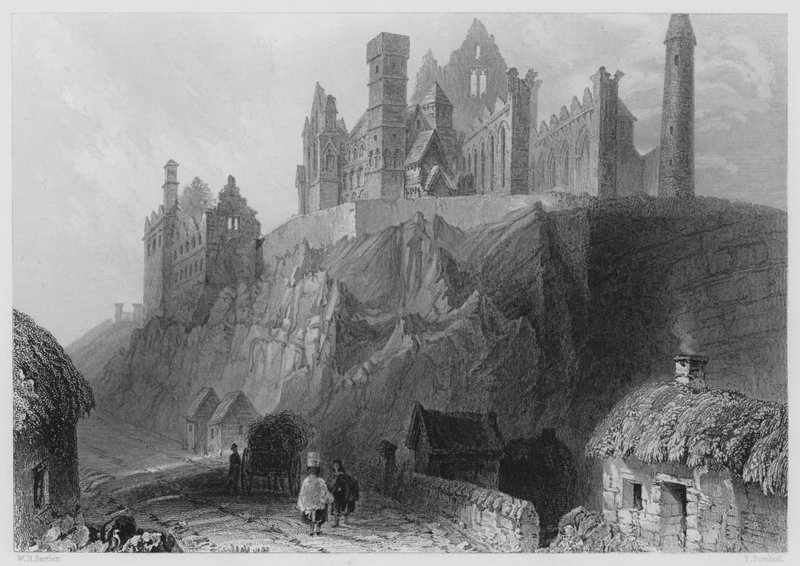 Rocca di Cashel da William Henry (after) Bartlett