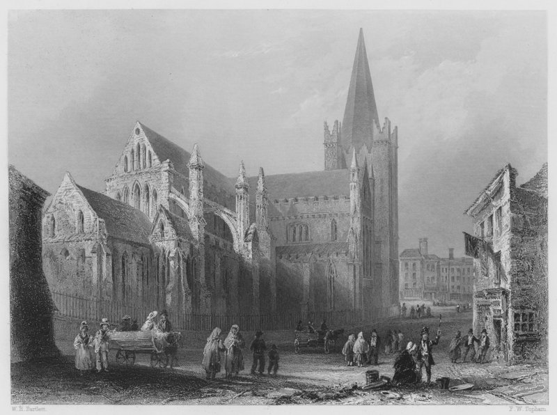 San Patrizio, Dublino da William Henry (after) Bartlett