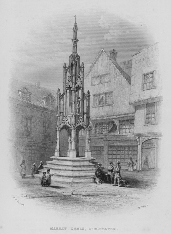 Market Cross, Winchester (incisione) da William Henry Bartlett