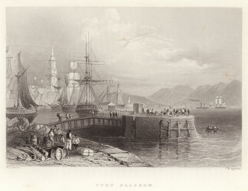 Port Glasgow da William Henry Bartlett