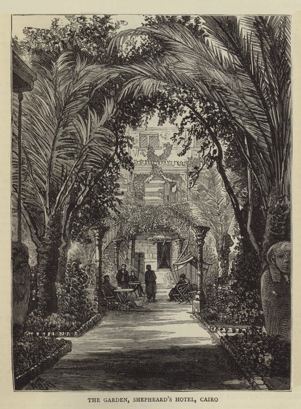 Il Giardino, Hotel Shepheard, Cairo da William Henry James Boot