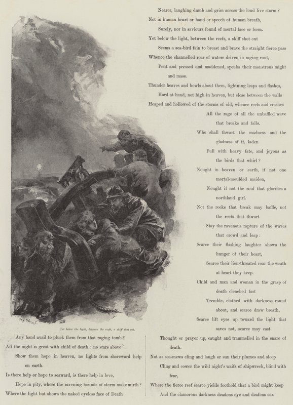 Grace Darling, di A C Swinburne da William Heysham Overend