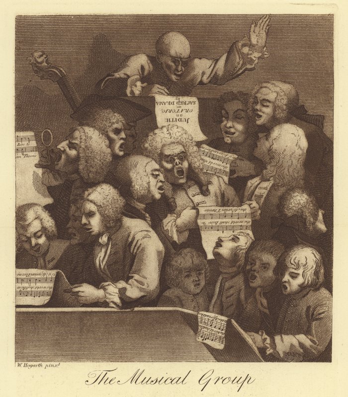 Il gruppo musicale da William Hogarth