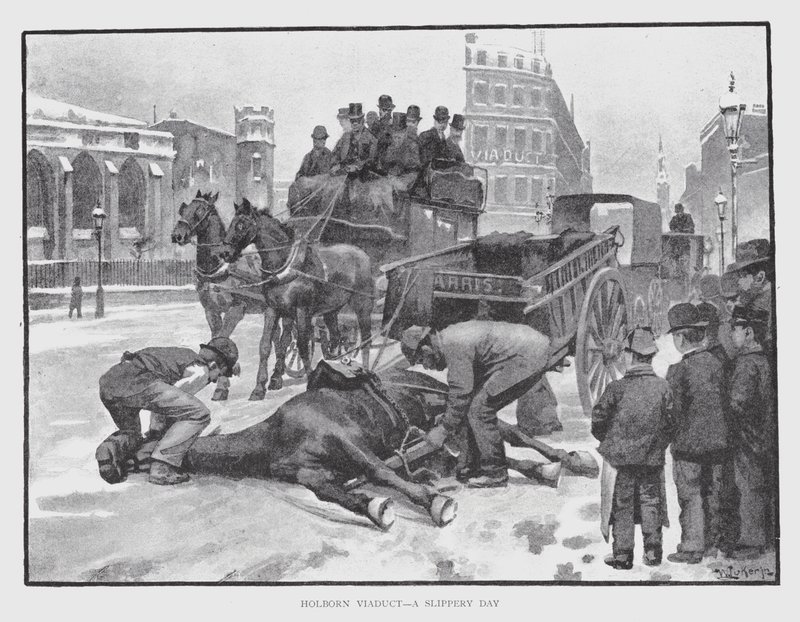 Holborn Viaduct, una giornata scivolosa da William Luker