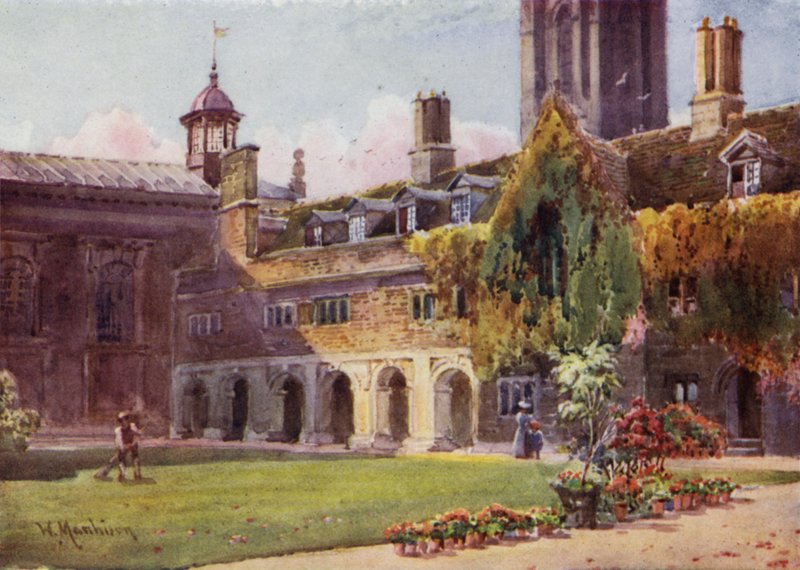 Un Cortile e Chiostri nel Pembroke College da William Matthison