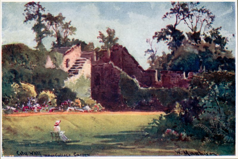 Mura della Città di Oxford, Giardino del New College da William Matthison