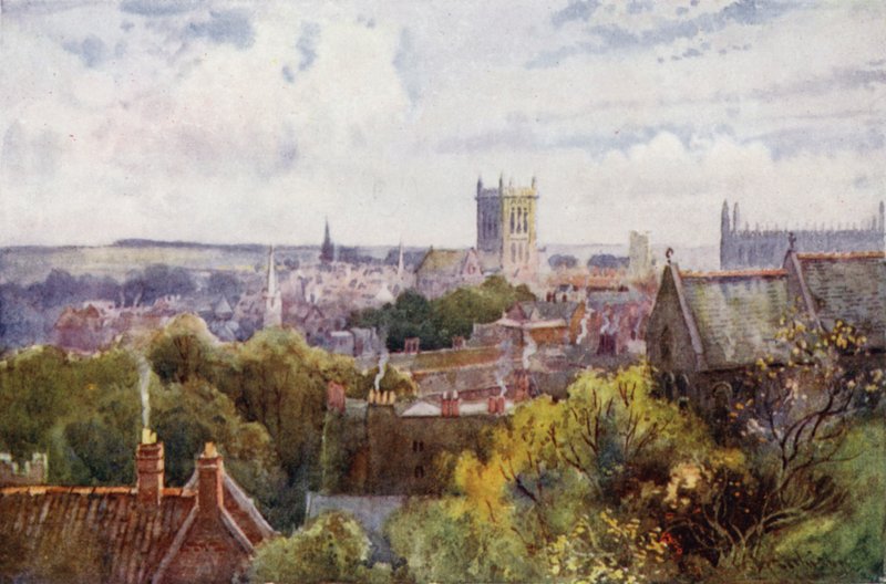 Veduta di Cambridge da Castle Hill da William Matthison