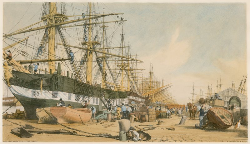 West India Docks, da sud-est da William Parrott