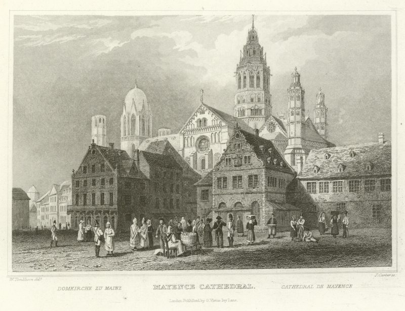 Cattedrale di Magonza da William Tombleson
