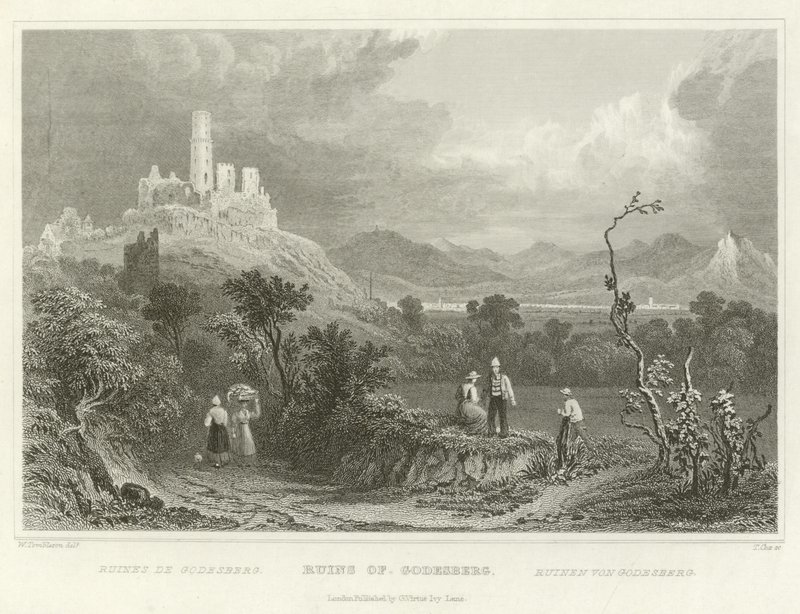 Rovine di Godesberg da William Tombleson