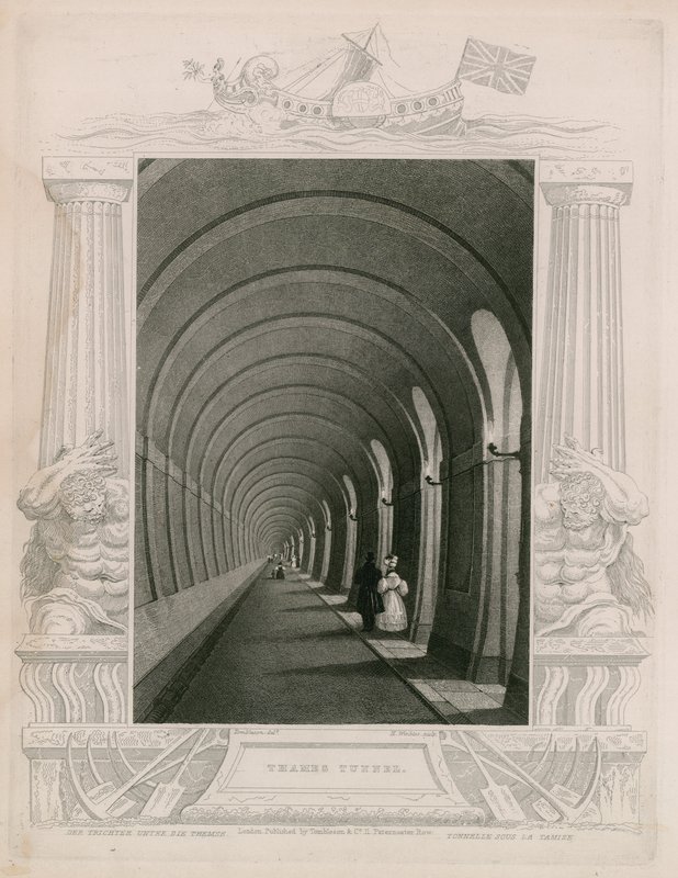 Tunnel del Tamigi da William Tombleson