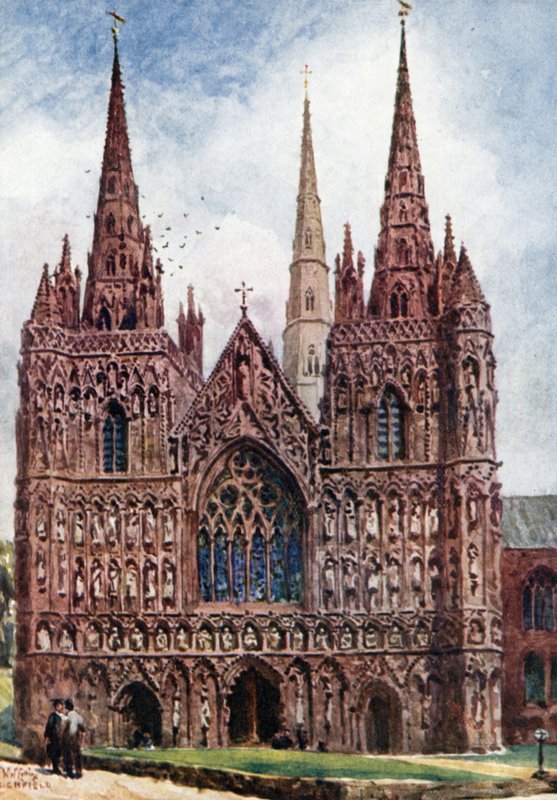 Lichfield, la facciata ovest da William Wiehe Collins