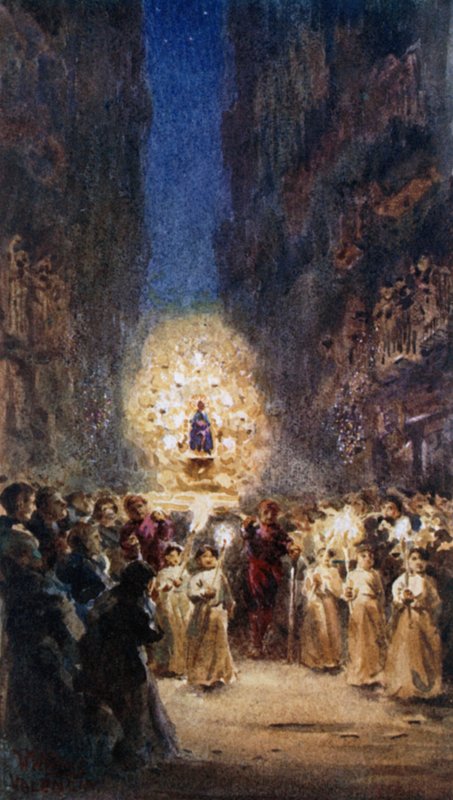 Valencia, Processione Religiosa da William Wiehe Collins