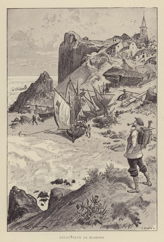 Scoperta di Plouhic da after Albert Robida