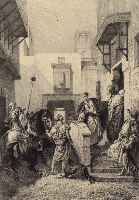 Partenza del figliol prodigo da after Albert Robida