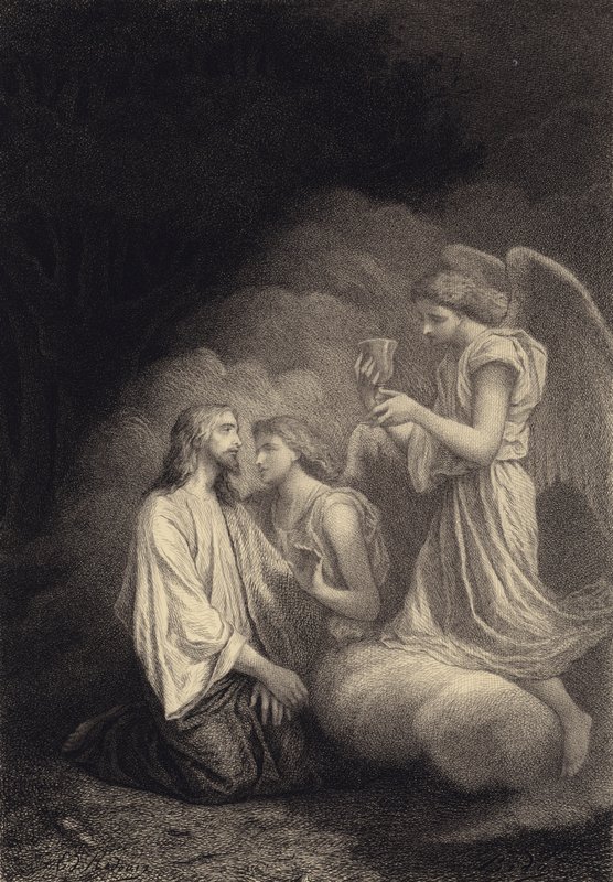 Gesù sul Monte degli Ulivi da after Albert Robida