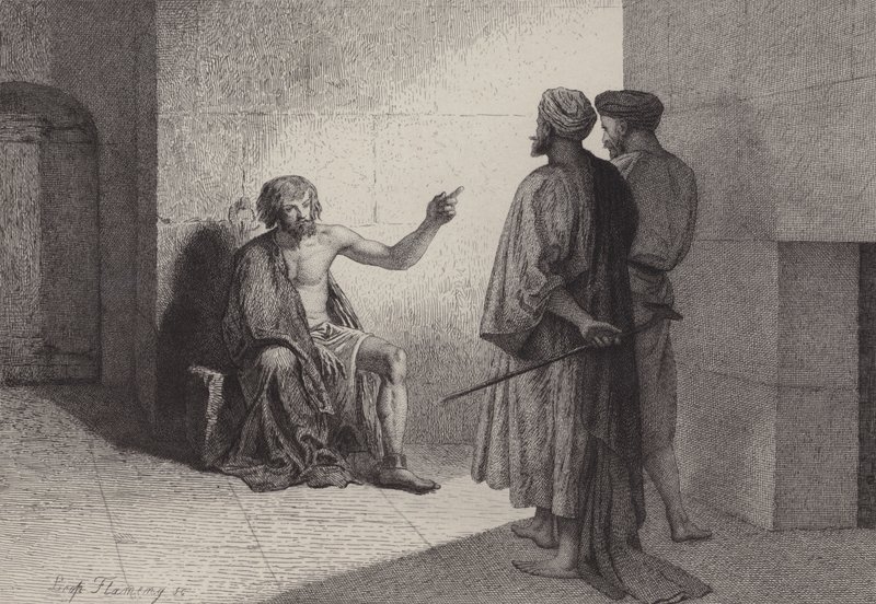 Giovanni Battista in prigione da after Albert Robida