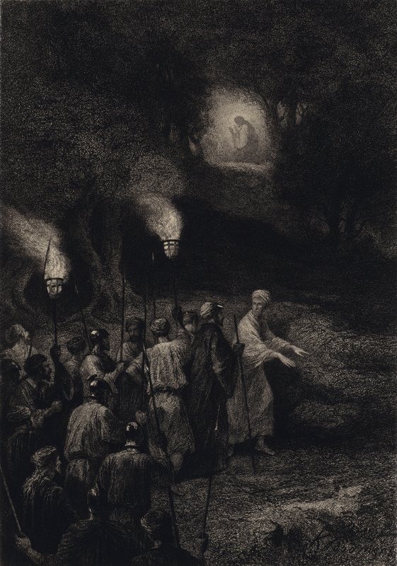 Giuda tradisce Gesù da after Albert Robida