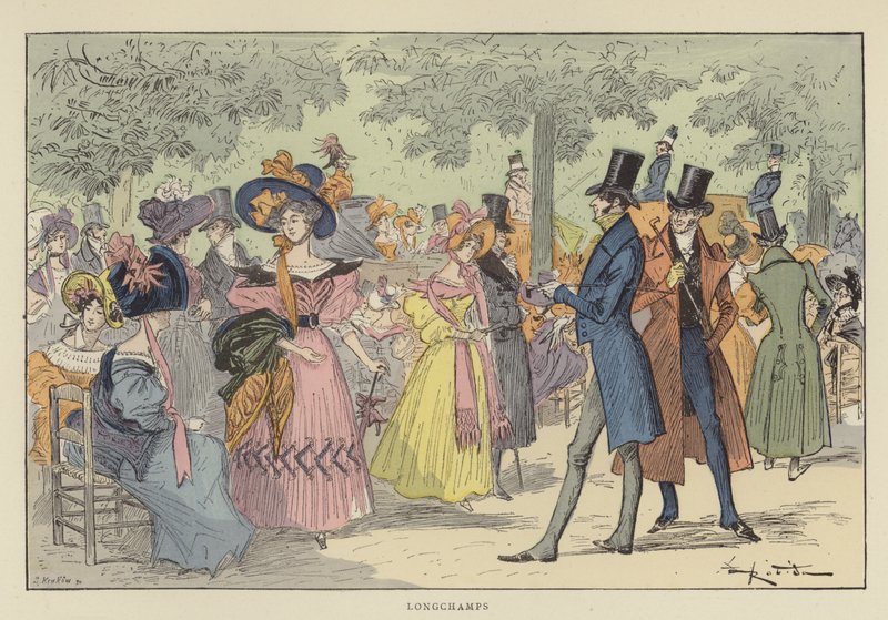 Longchamps da after Albert Robida