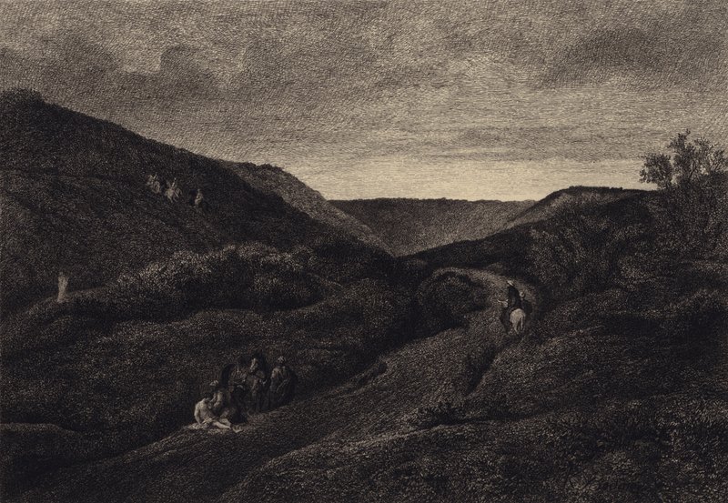Il buon samaritano da after Albert Robida