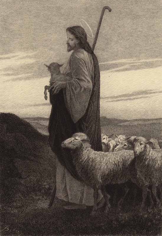 Il buon pastore da after Albert Robida
