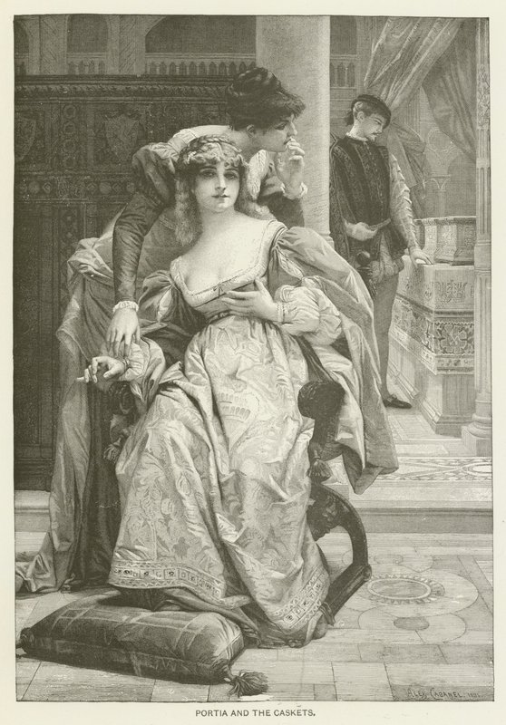 Portia e i forzieri da after Alexandre Cabanel