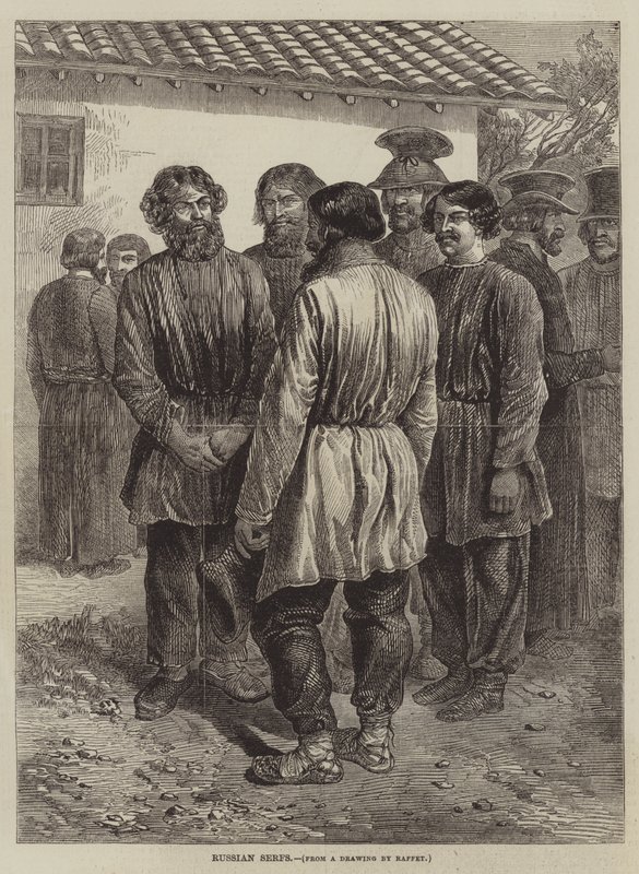 Servi della gleba russi da after Denis Auguste Marie Raffet